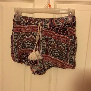 Patterned Charlotte Russe boho shorts